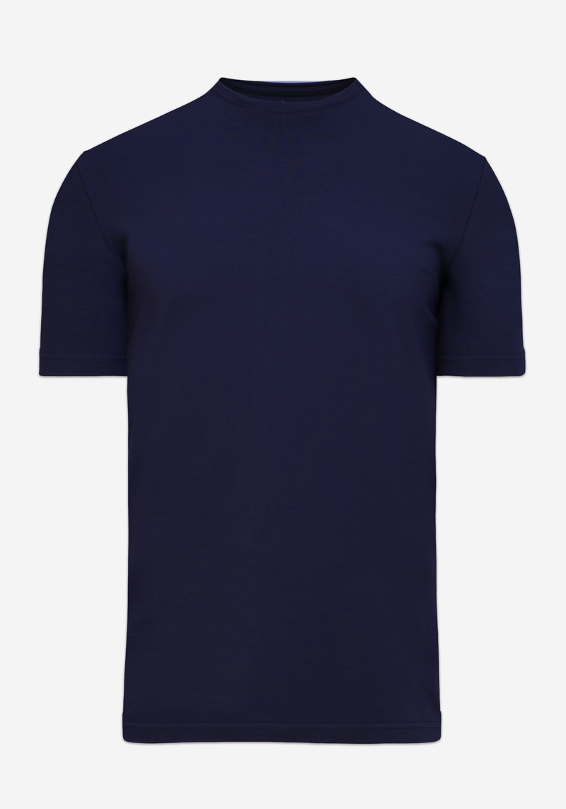 Arctic Navy Cotton Undershirt - Short Sleeve