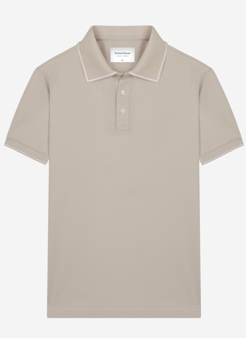 Barley Beige Aero-Hybrid Polo Shirt