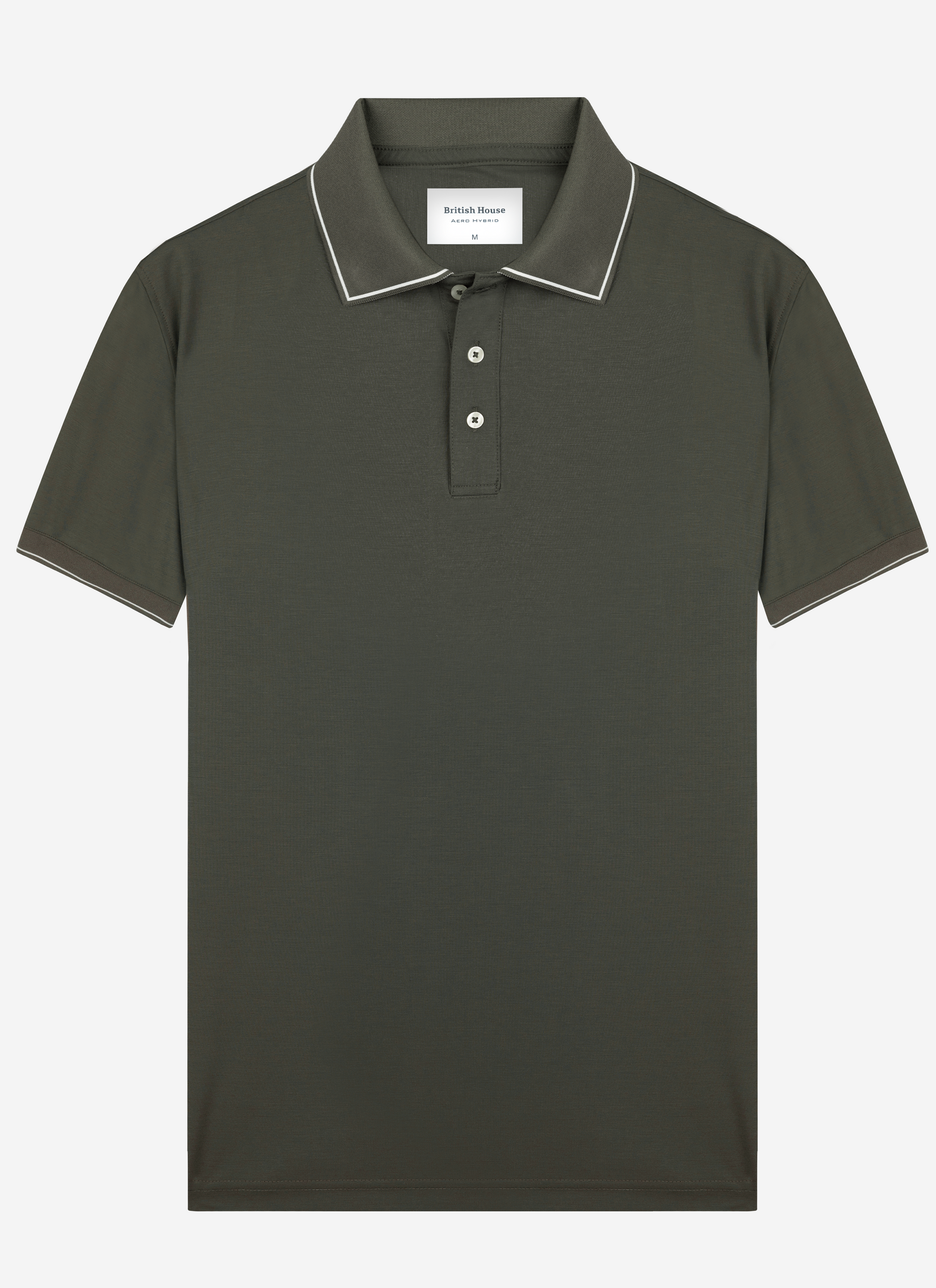 Moss Olive Aero-Hybrid Polo Shirt