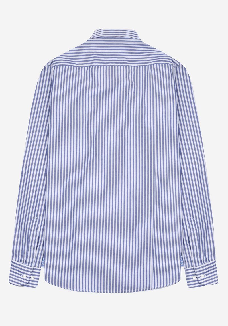 Indigo Blue Stripe Oxford Shirt