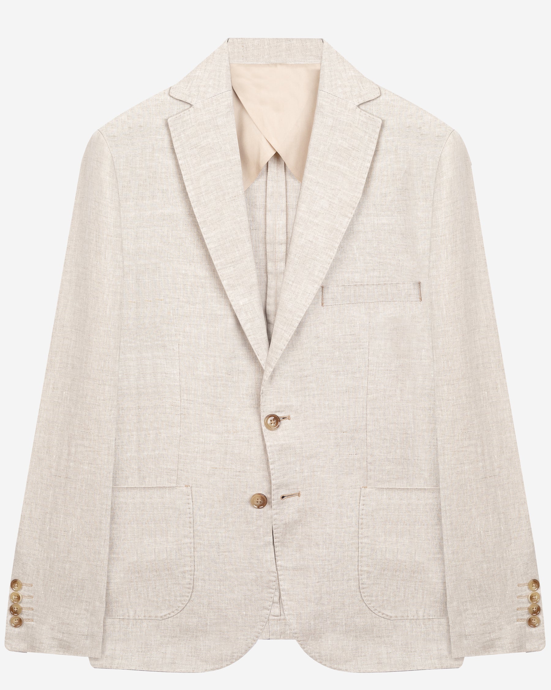 Shore Beige Pure Linen Blazer