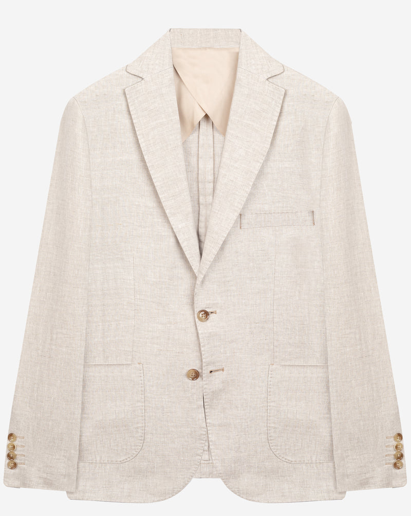 Shore Beige Pure Linen Blazer