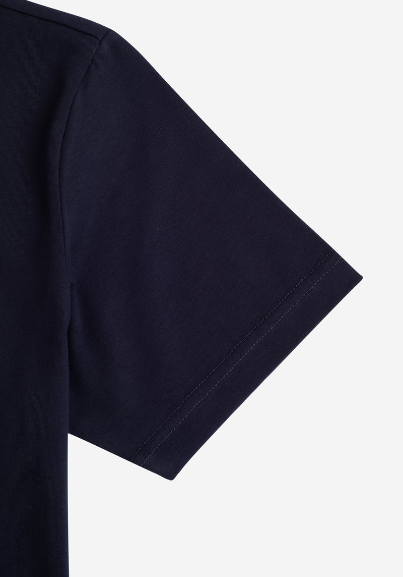 Arctic Navy Cotton Undershirt - Short Sleeve