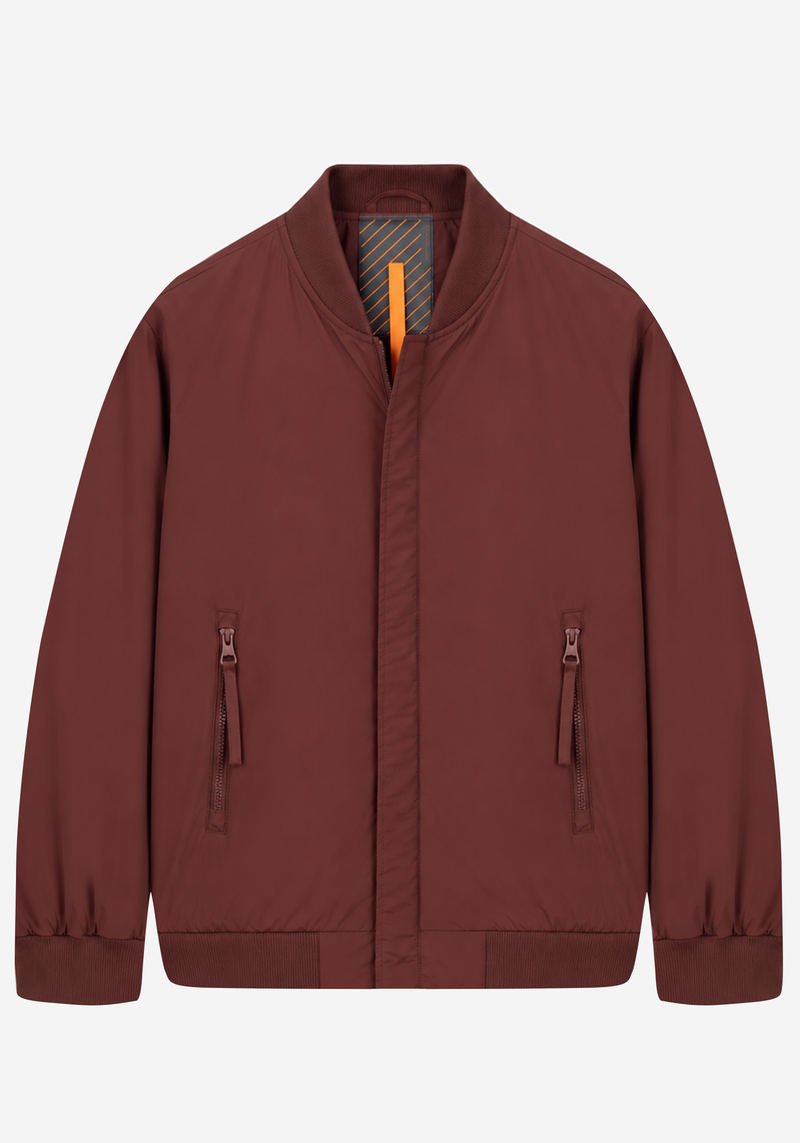 Vintage Burgundy Aero-Hybrid Bomber Jacket