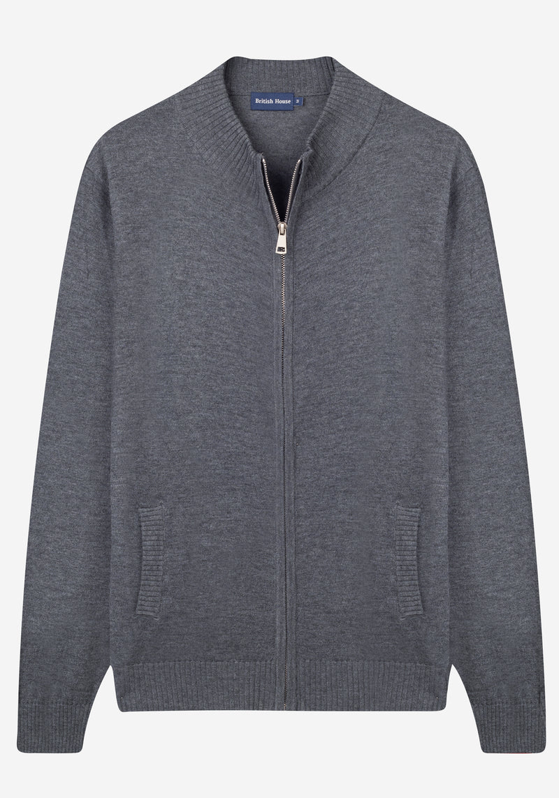 Smoky Grey Merino Wool Blend Pullover