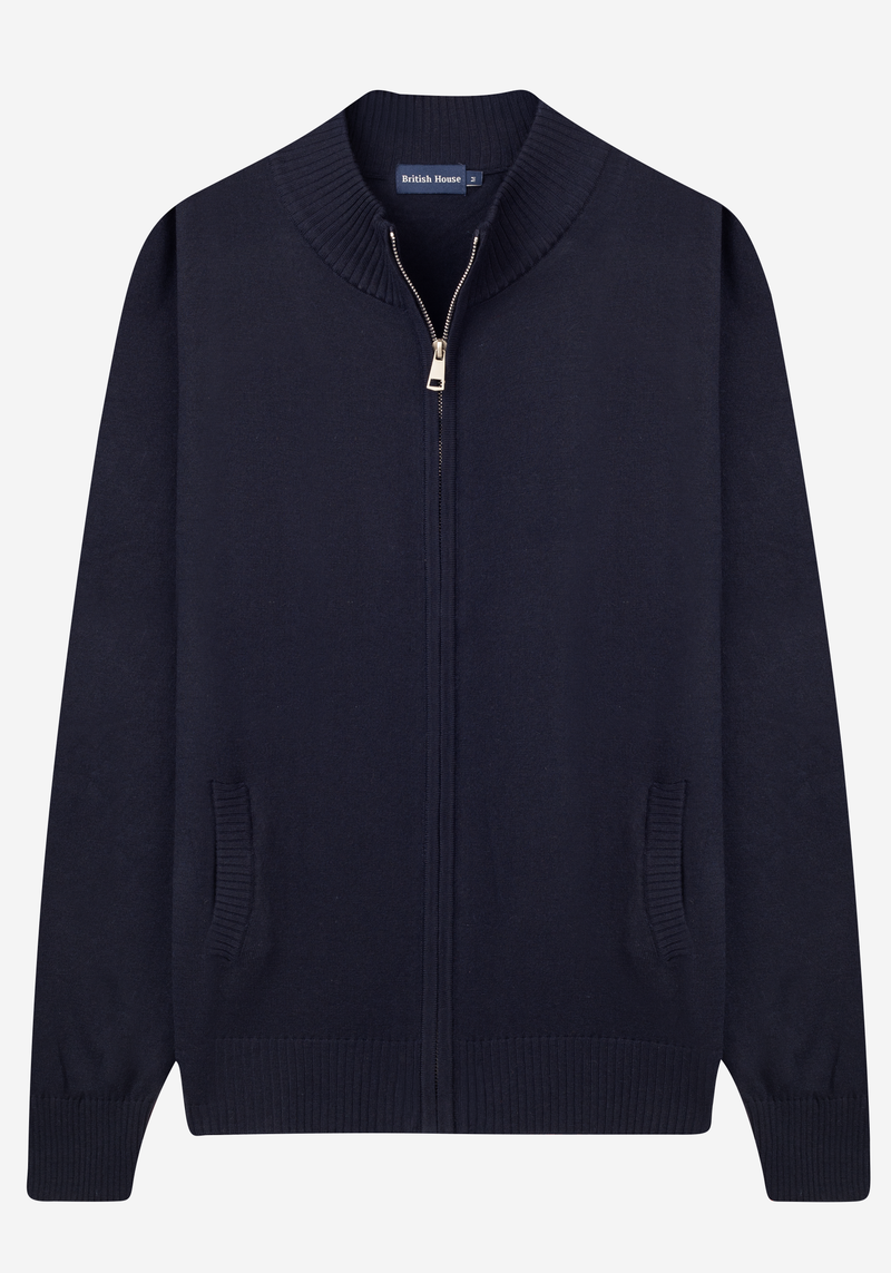 Phantom Navy Merino Wool Blend Pullover