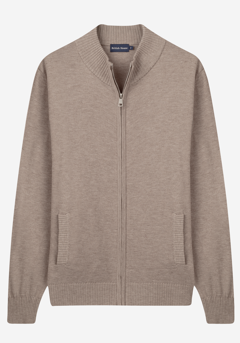 Mocha Beige Merino Wool Blend Pullover