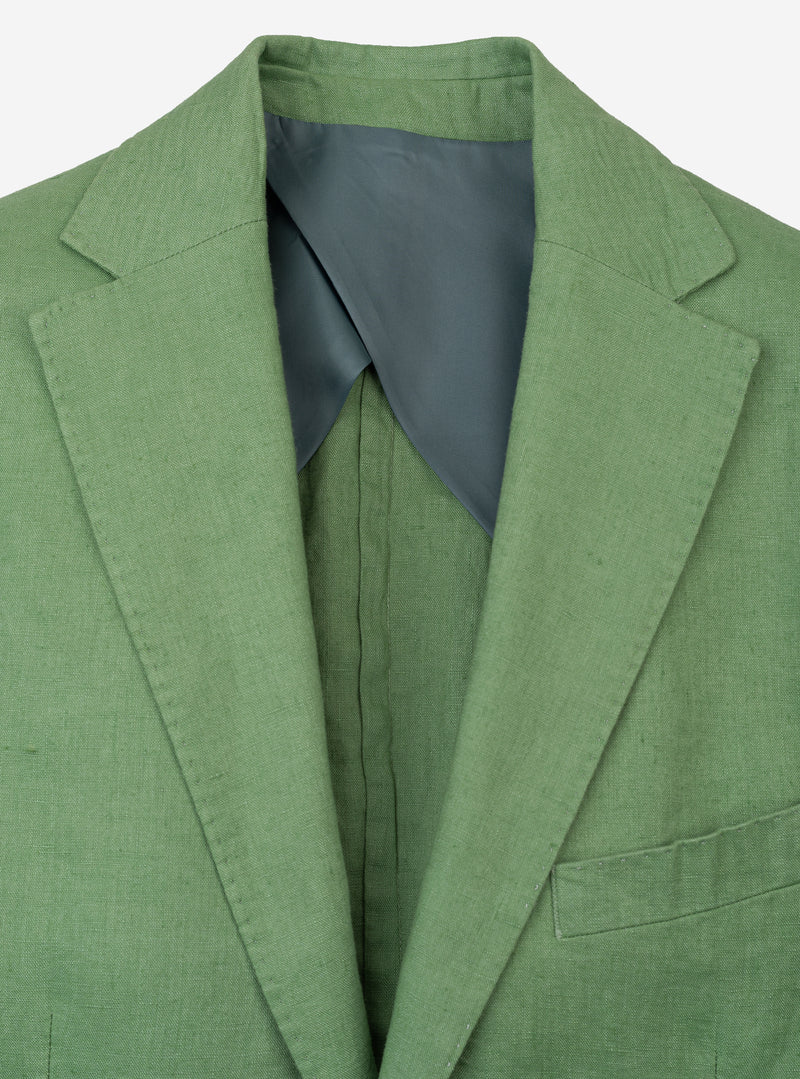 Herbal Green Pure Linen Blazer