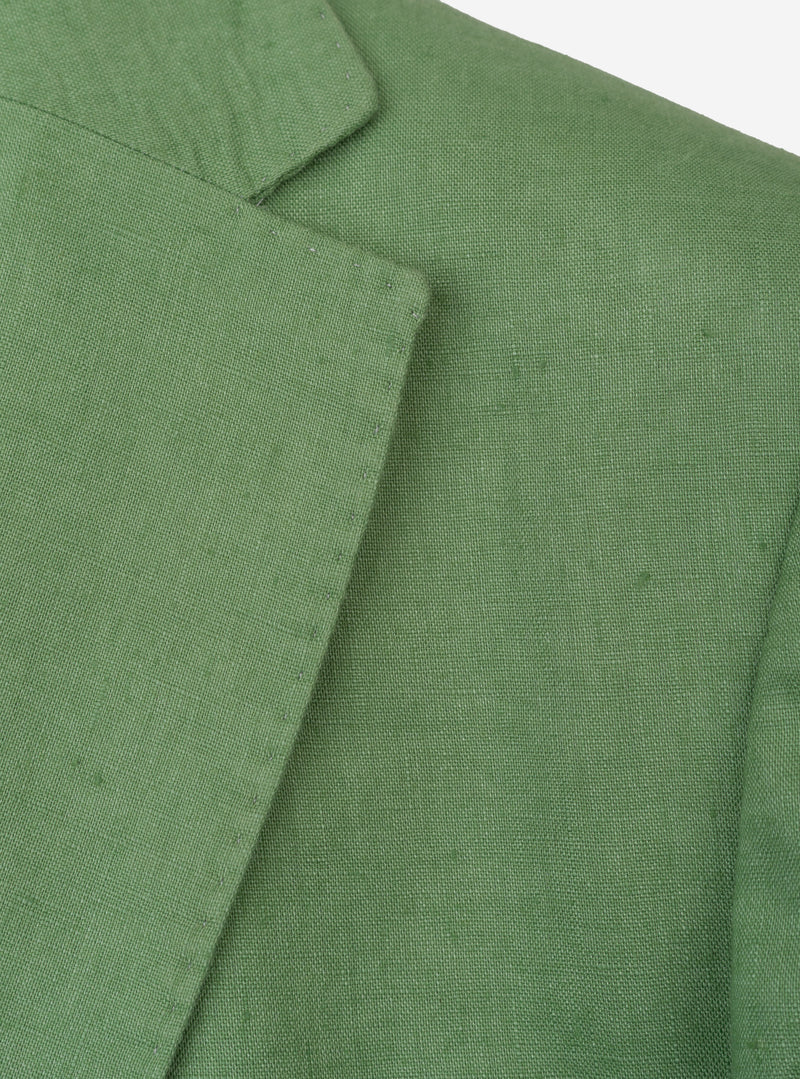 Herbal Green Pure Linen Blazer