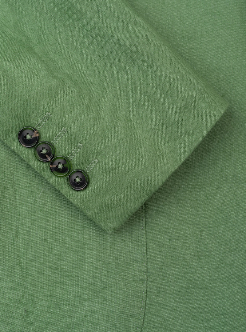 Herbal Green Pure Linen Blazer