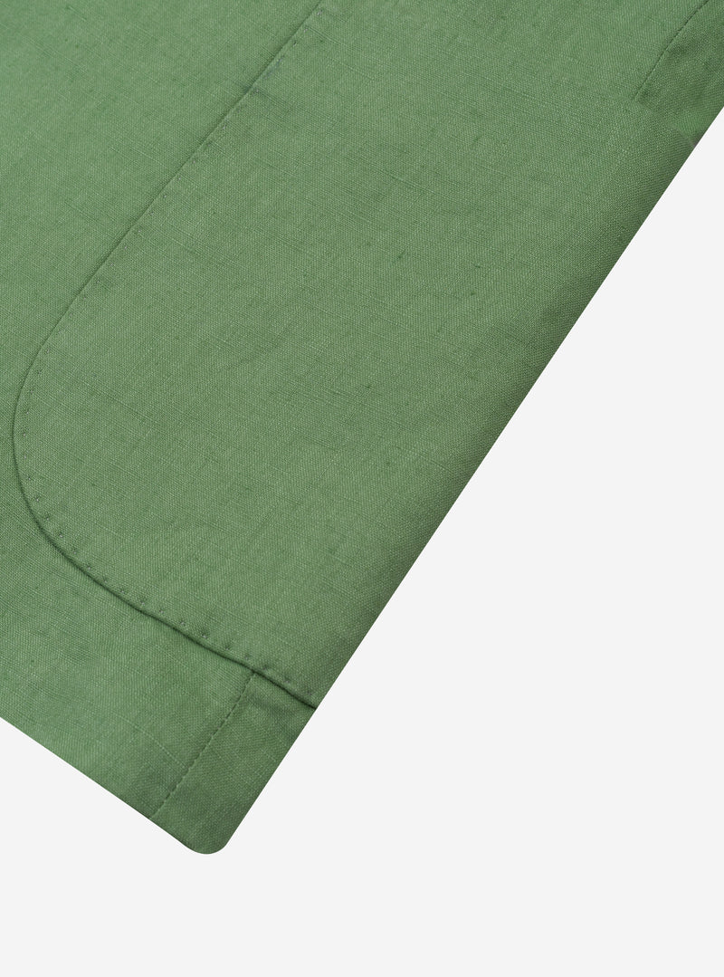 Herbal Green Pure Linen Blazer