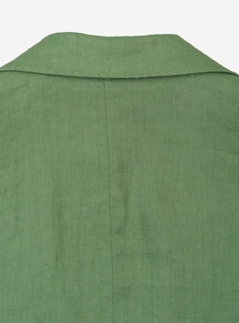 Herbal Green Pure Linen Blazer