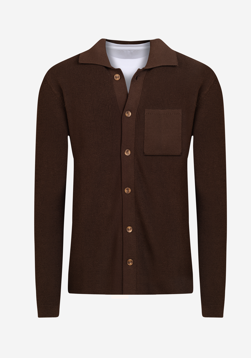Espresso Brown Heavy Knitted Cardigan