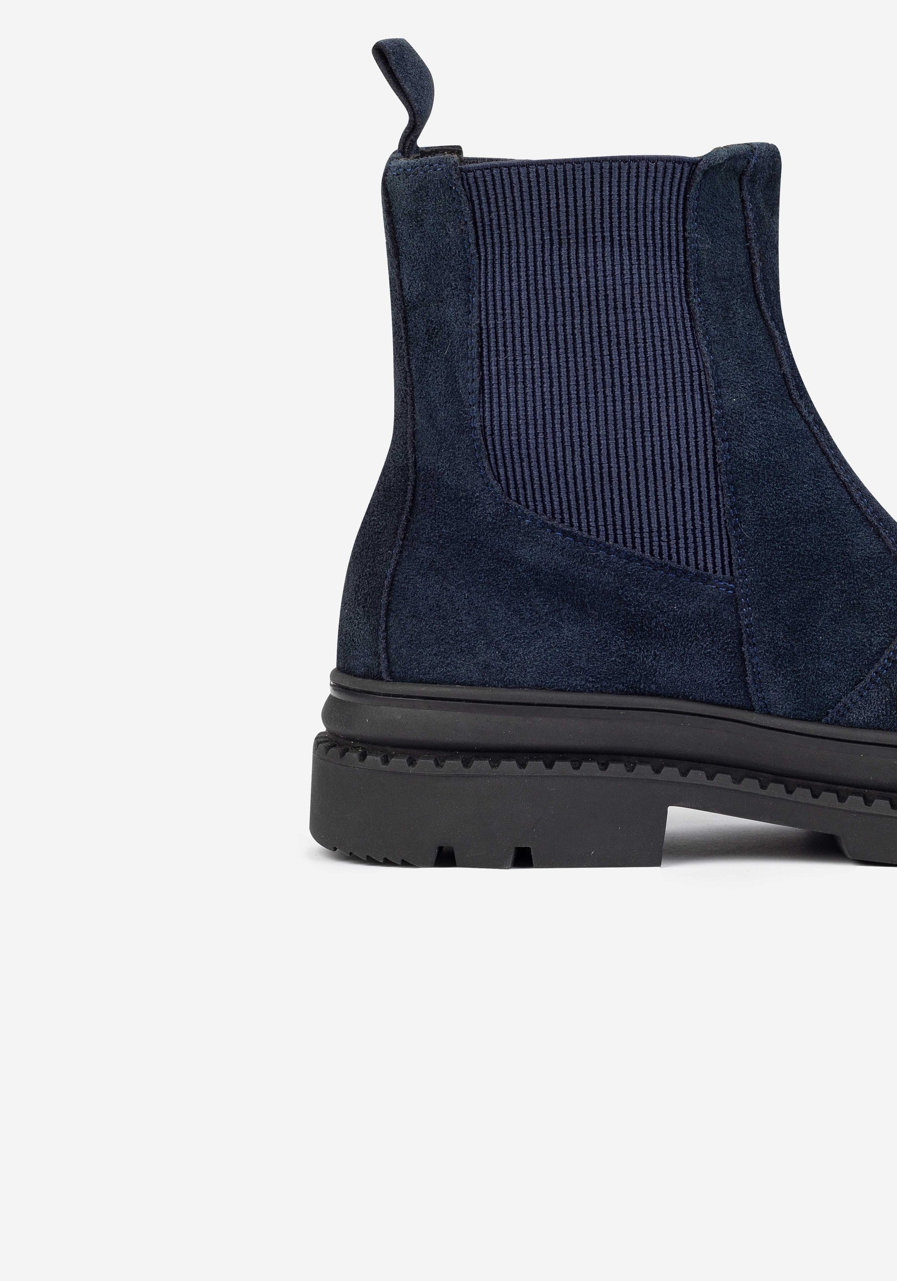 Midnight Blue Suede Chelsea Boot