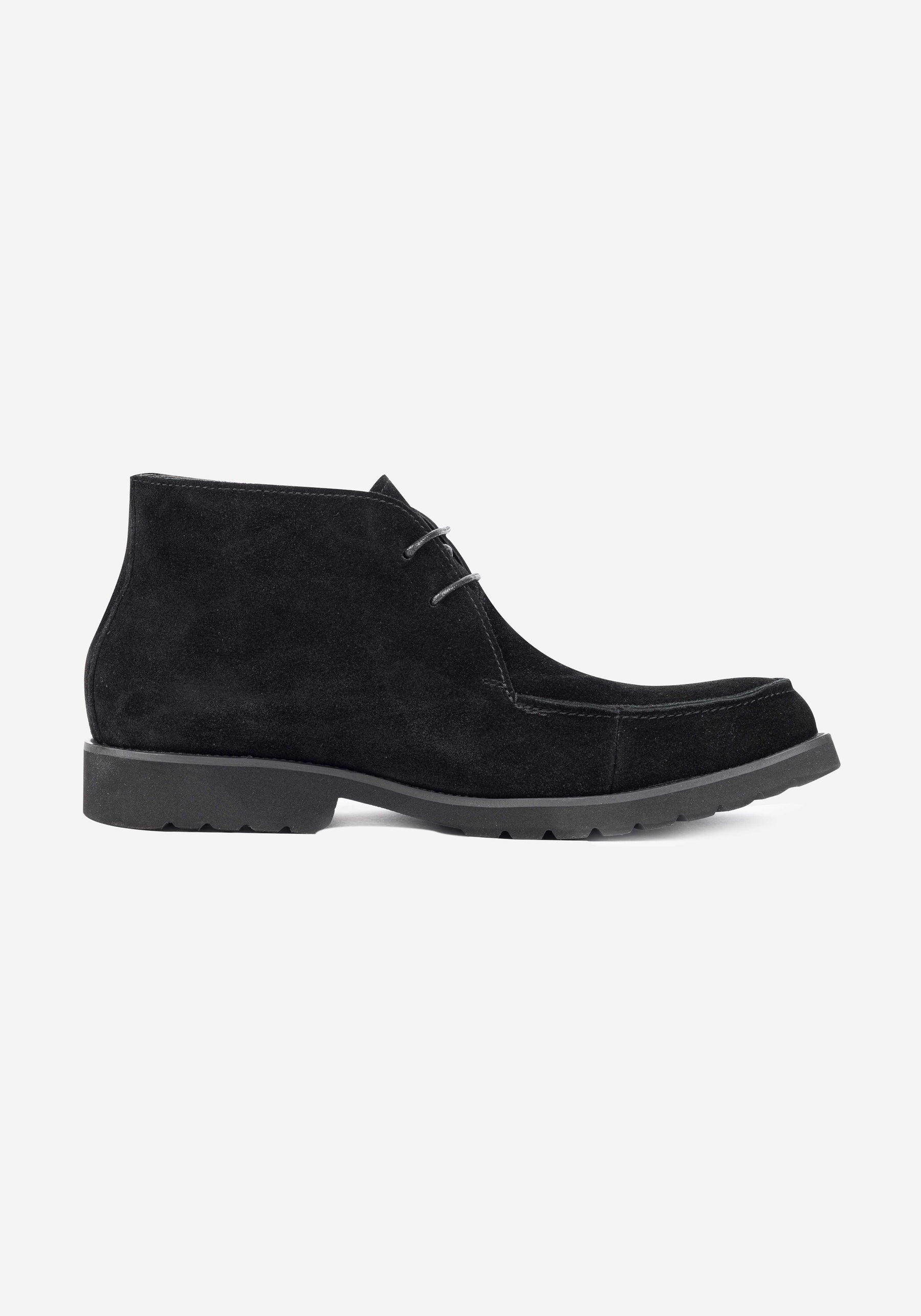 Jet Black Suede Ankle Boot