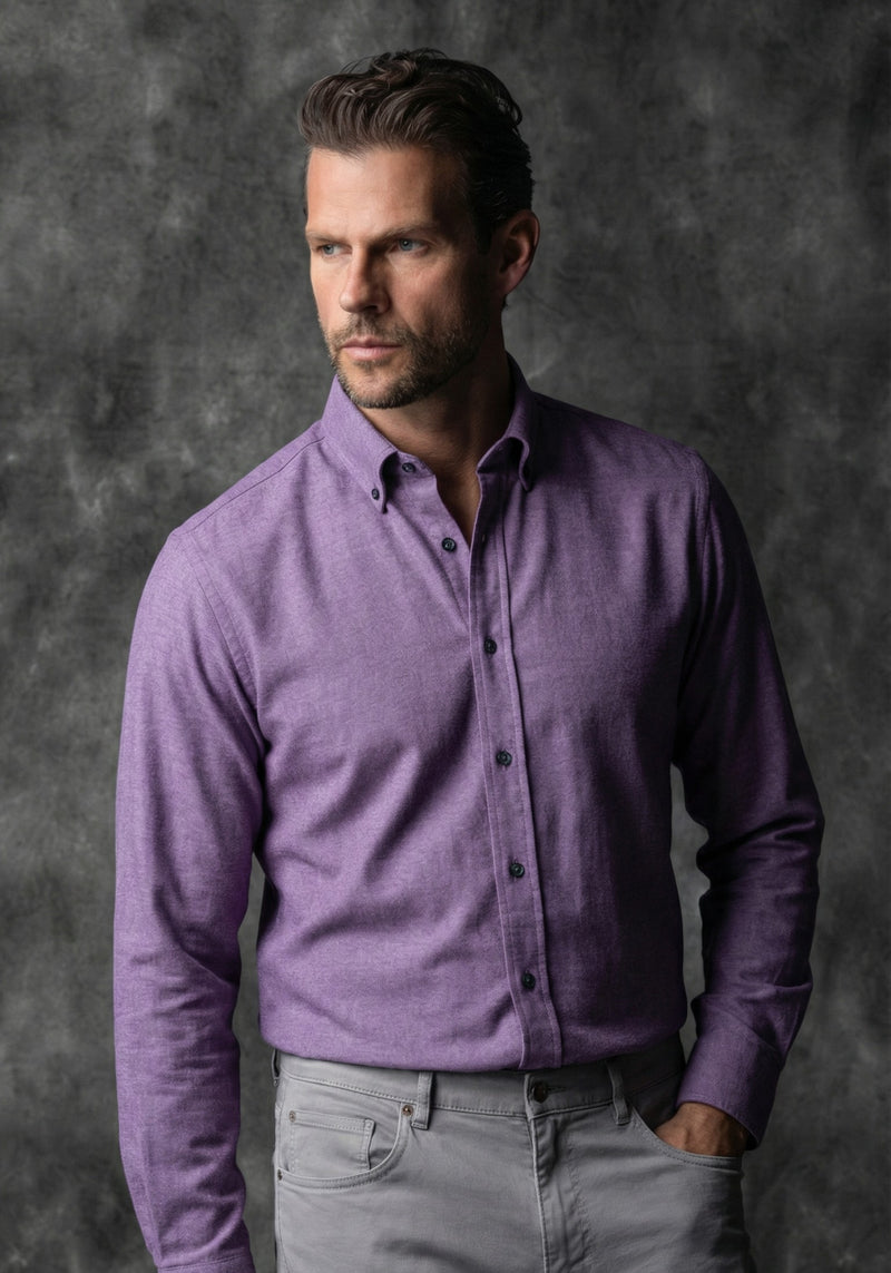 Heather Purple Flannel Shirt