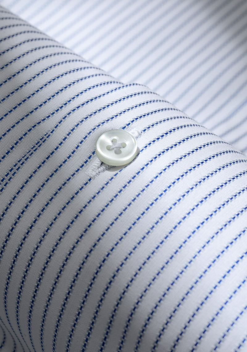 Marina Blue Stripe Fine Poplin Shirt