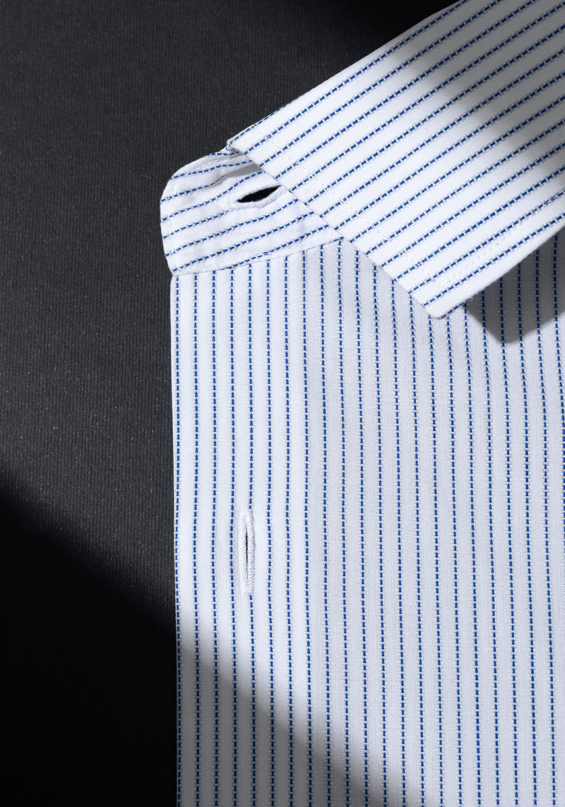 Marina Blue Stripe Fine Poplin Shirt