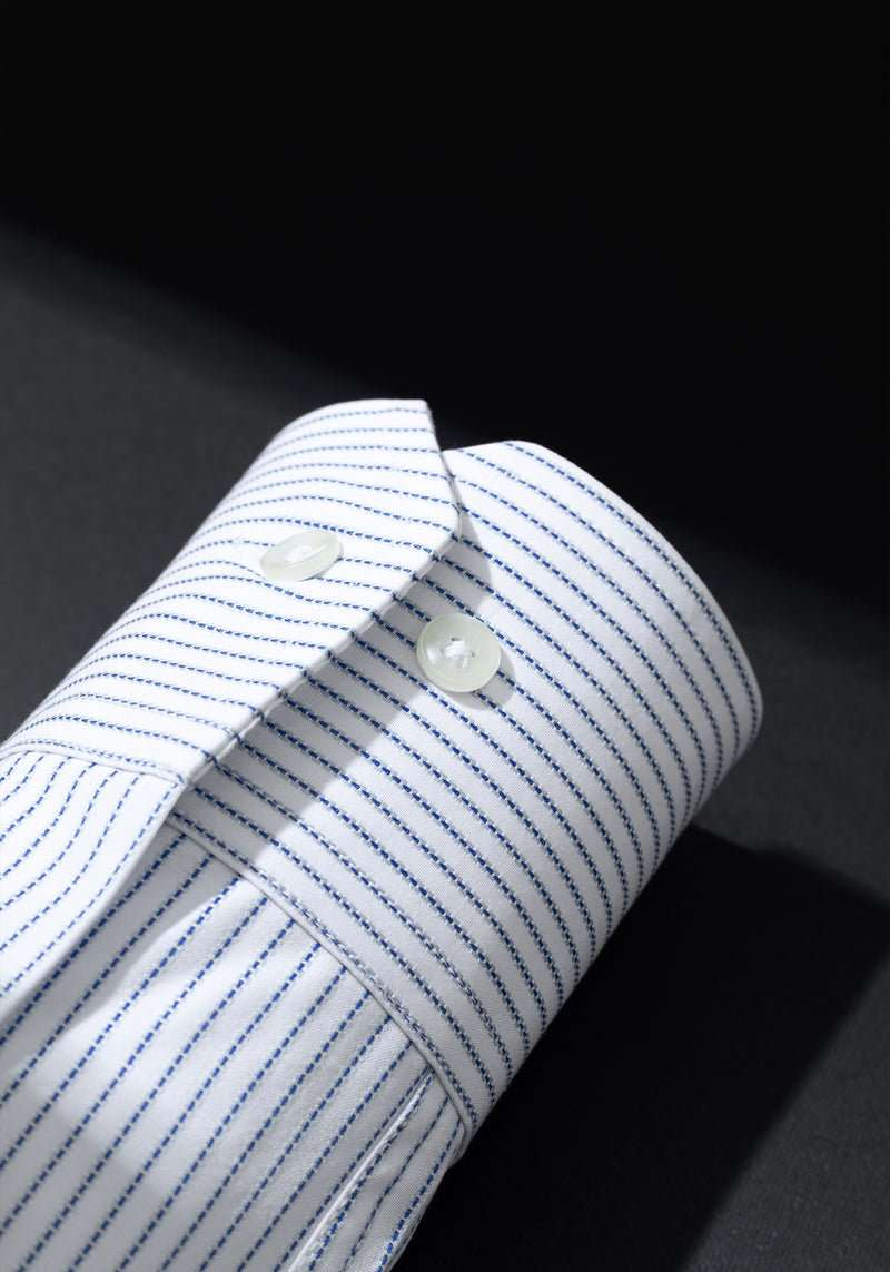 Marina Blue Stripe Fine Poplin Shirt