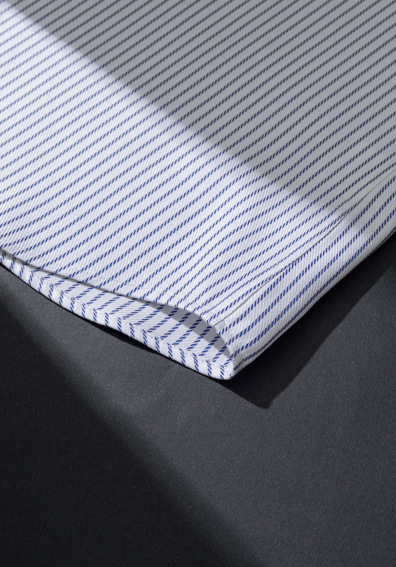 Royal Blue Stripe Fine Signature Twill Shirt