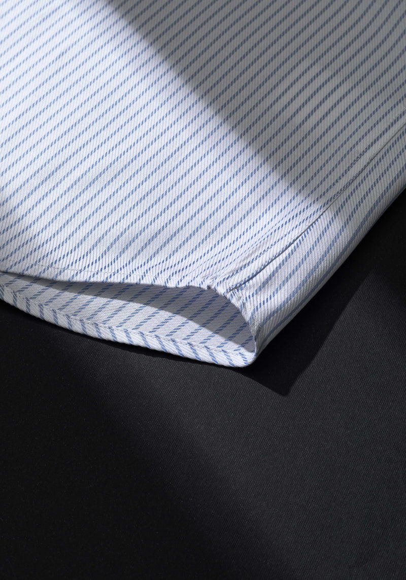 Air Blue Stripe Fine Signature Twill Shirt