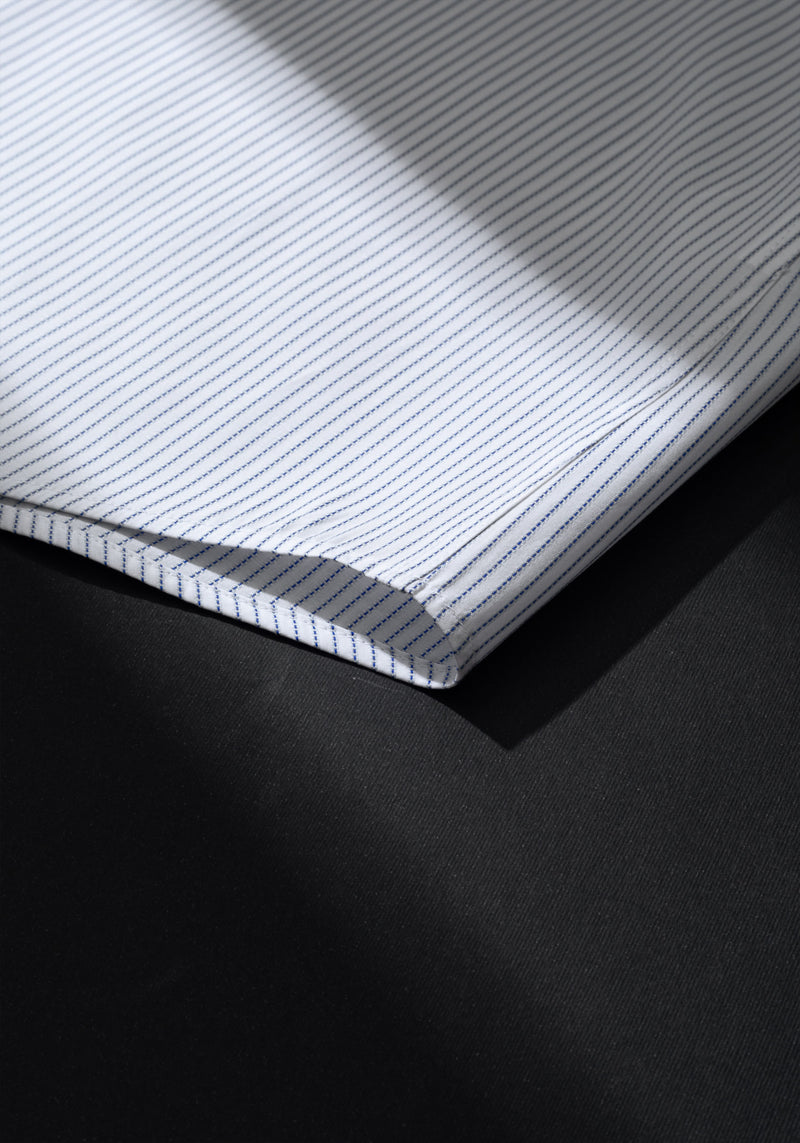 Marina Blue Stripe Fine Poplin Shirt