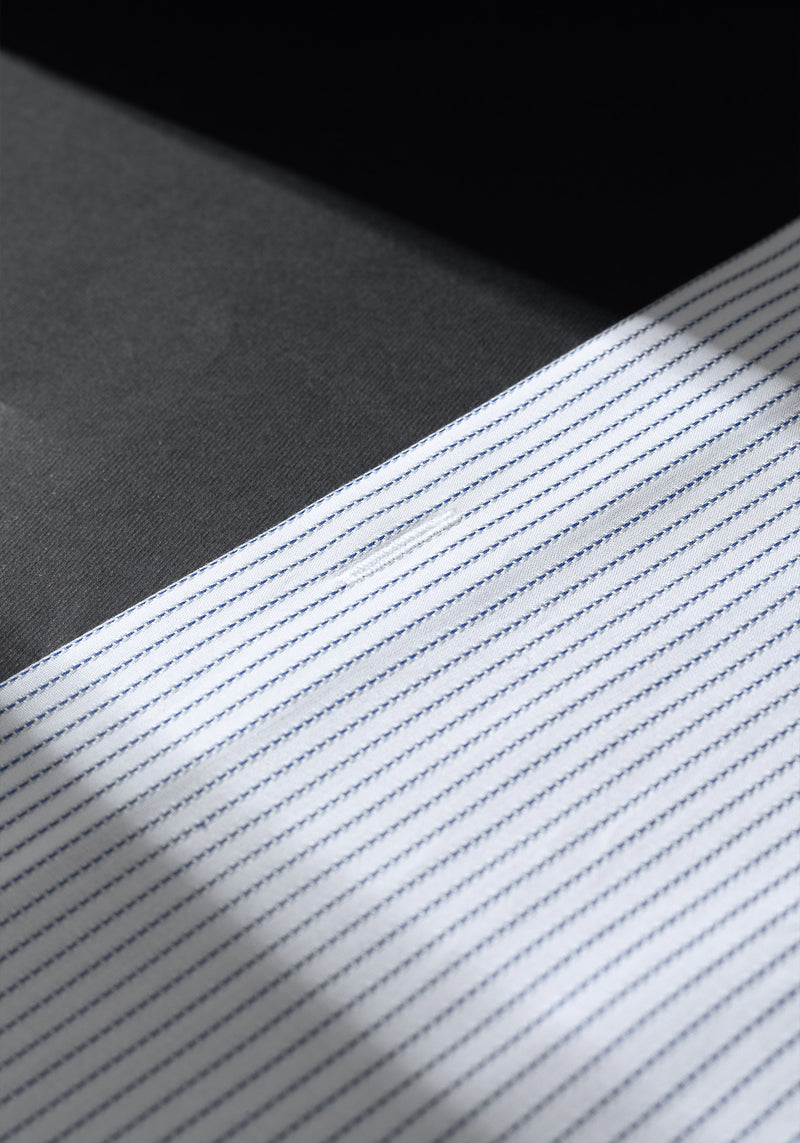 Marina Blue Stripe Fine Poplin Shirt
