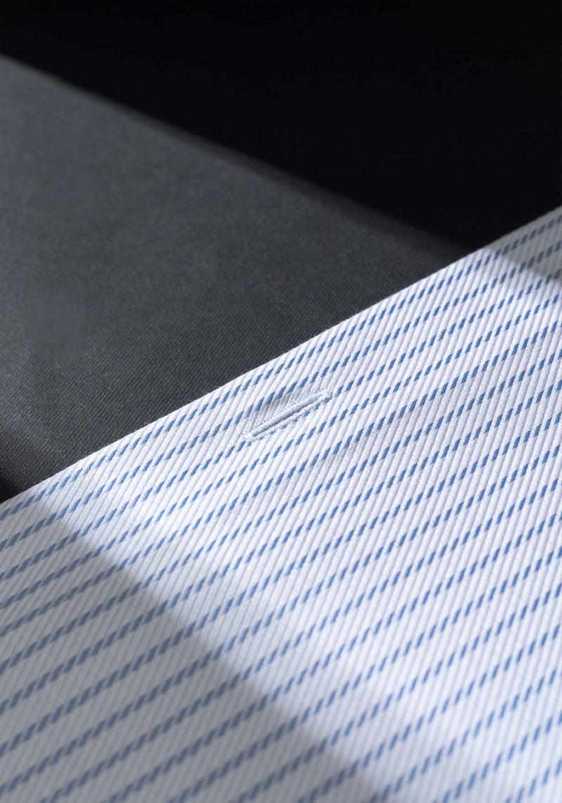 Air Blue Stripe Fine Signature Twill Shirt
