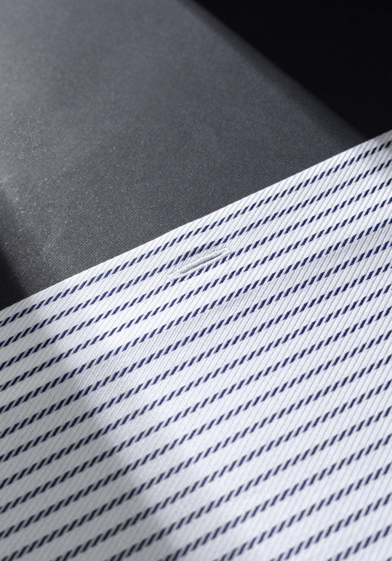 Cape Navy Stripe Fine Signature Twill Shirt