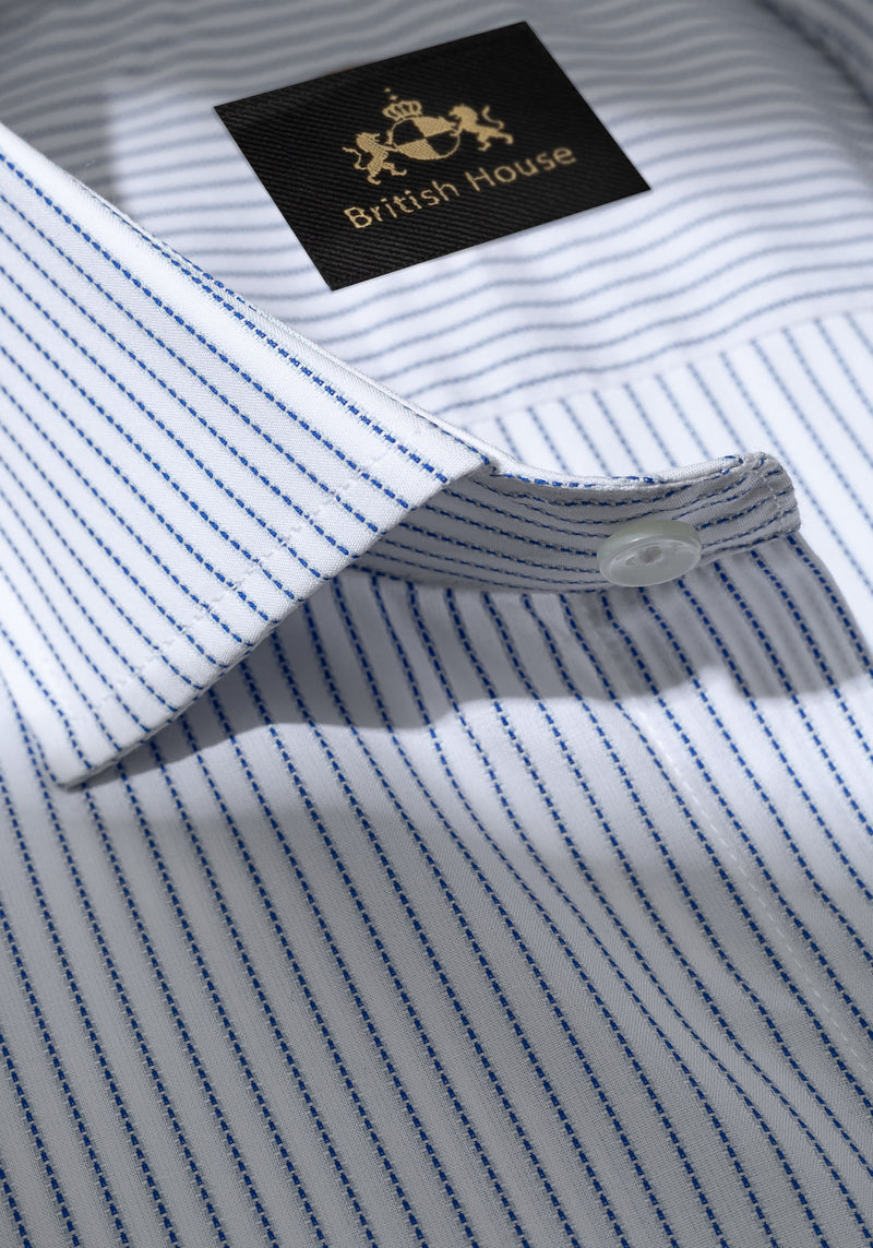 Marina Blue Stripe Fine Poplin Shirt