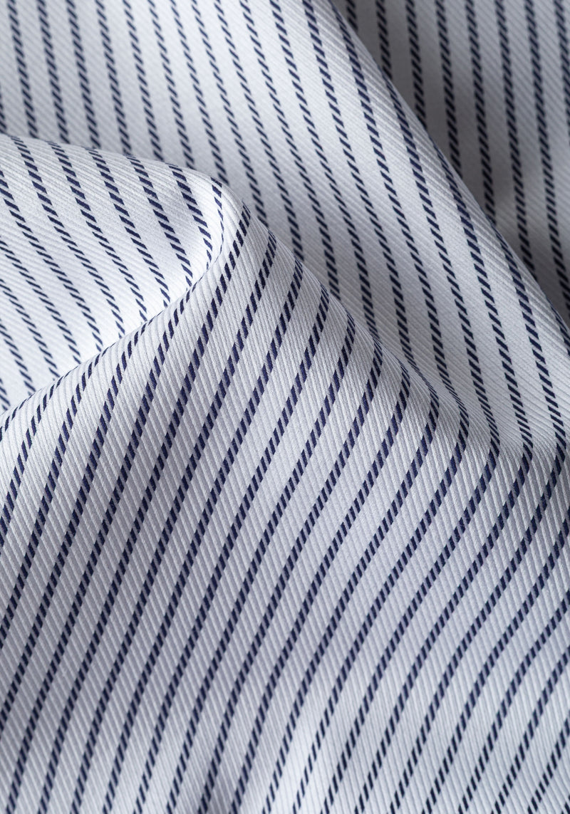 Cape Navy Stripe Fine Signature Twill Shirt