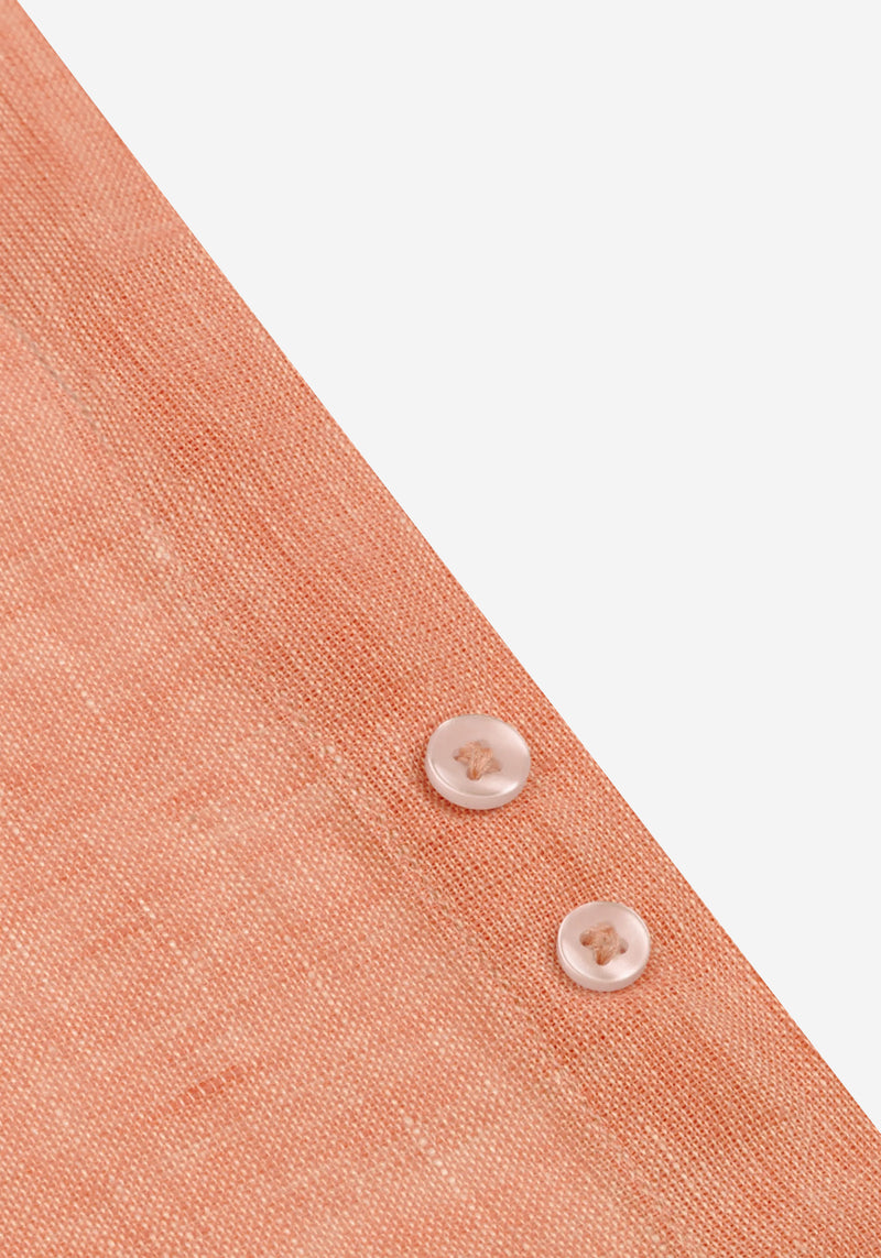 Rust Orange Belgian Linen Shirt