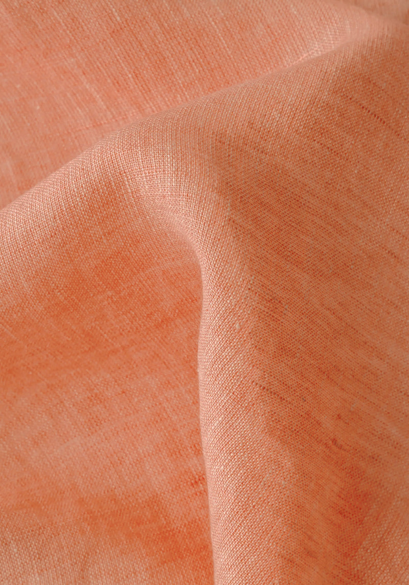 Rust Orange Belgian Linen Shirt