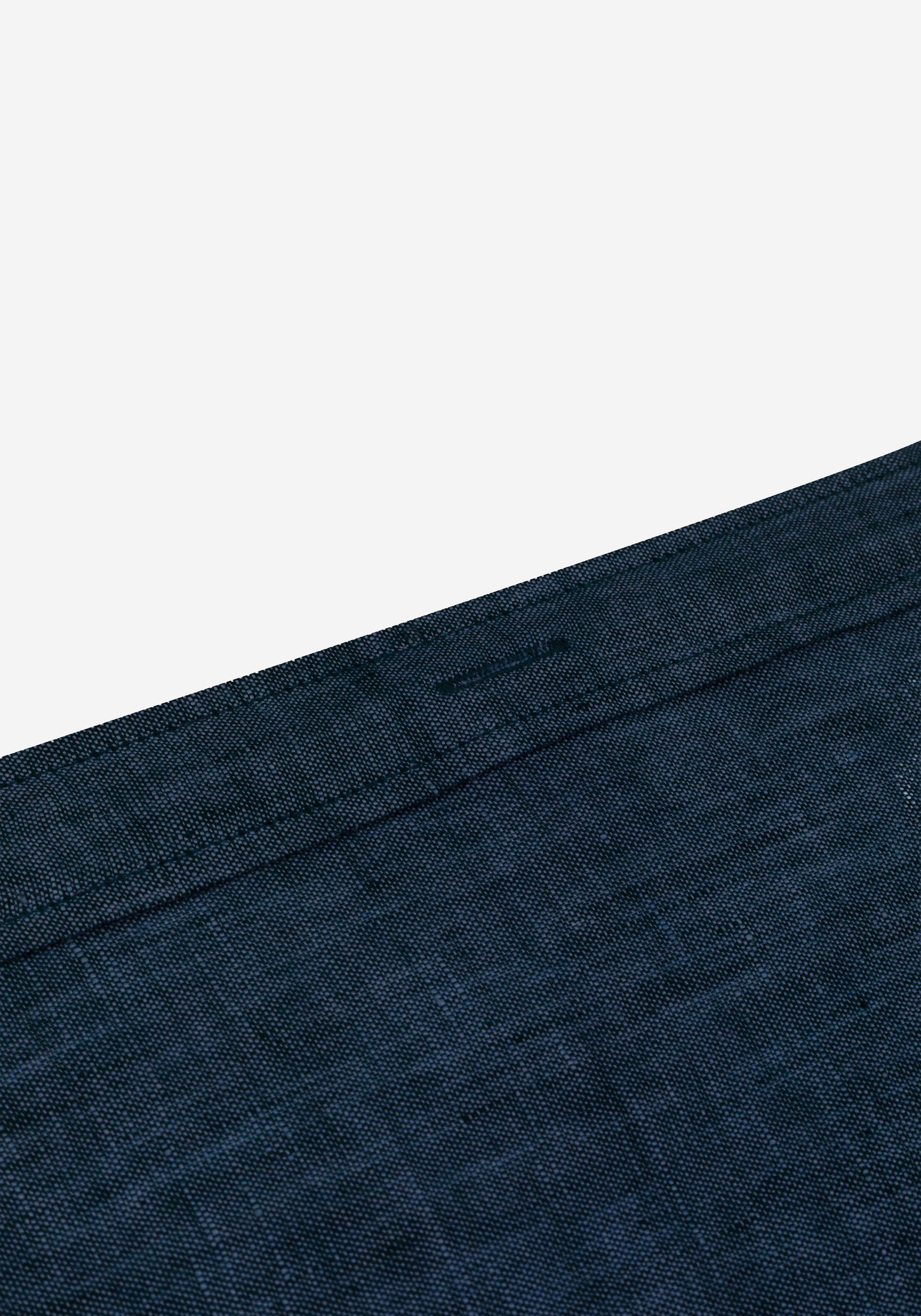 Atlantic Navy Belgian Linen Shirt