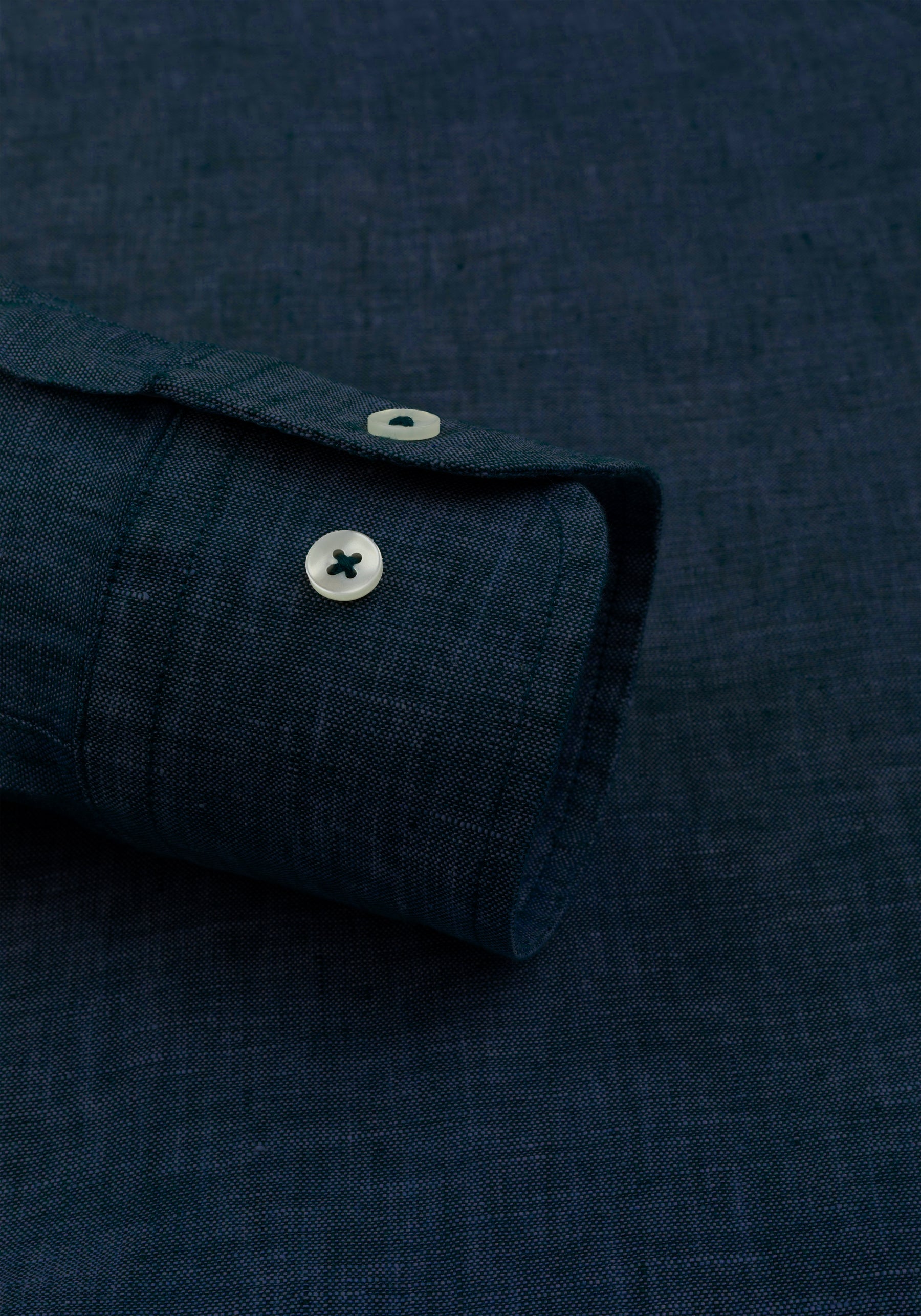 Atlantic Navy Belgian Linen Shirt