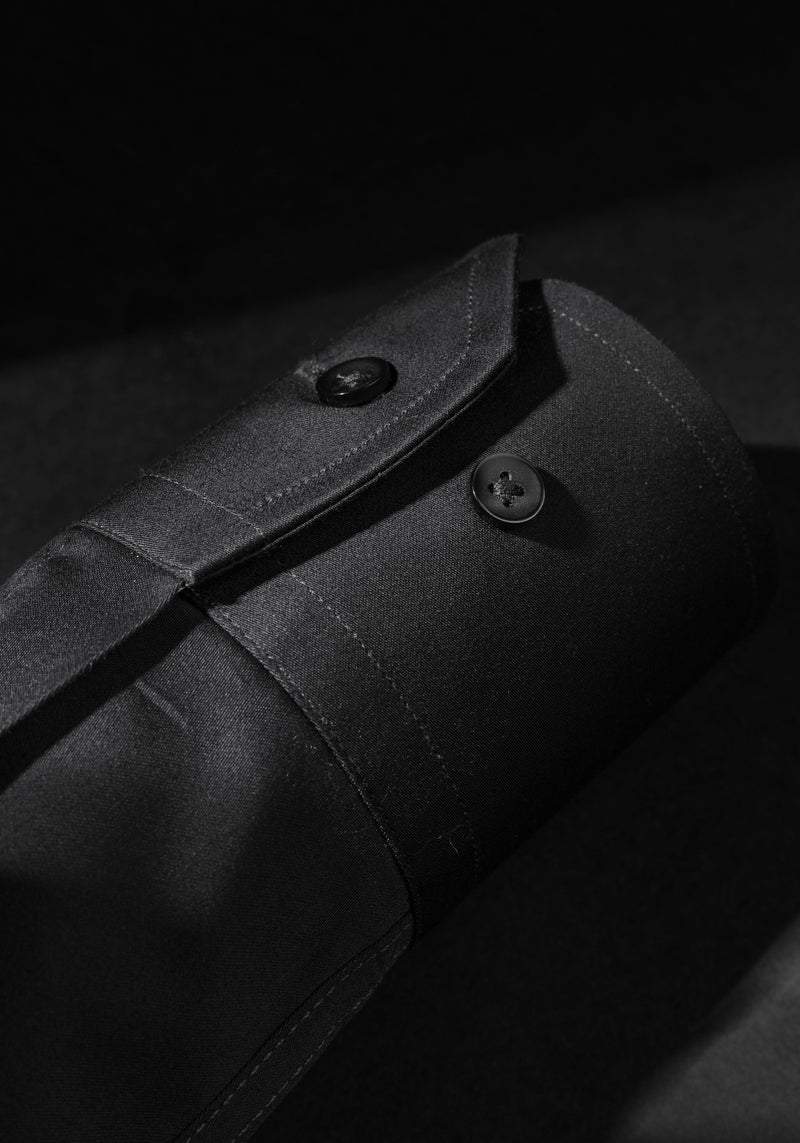 Crow Black Luxe Twill Shirt - Wrinkle-free