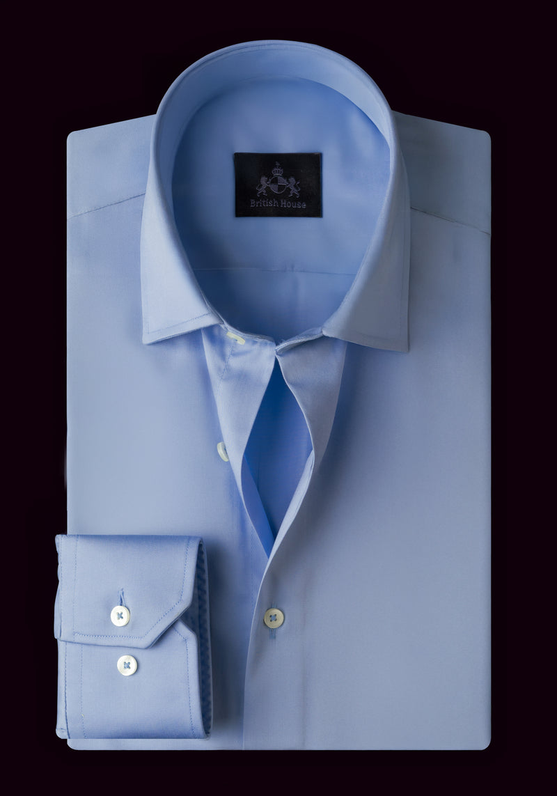 Alice Blue Luxe Twill Shirt - Wrinkle-free