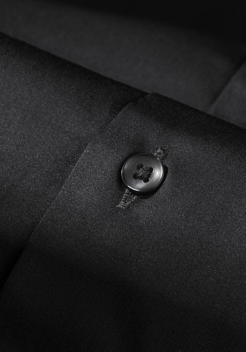 Crow Black Luxe Twill Shirt - Wrinkle-free