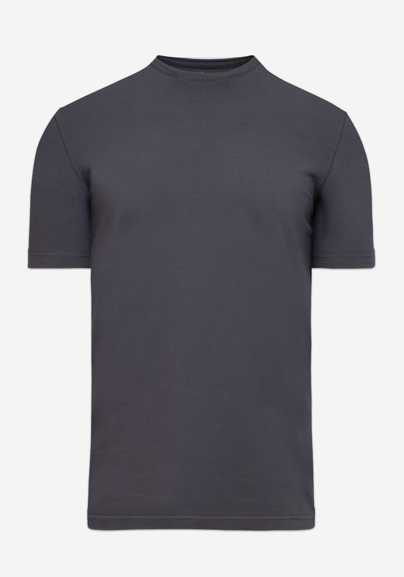 Phantom Grey Cotton Undershirt - Short Sleeve