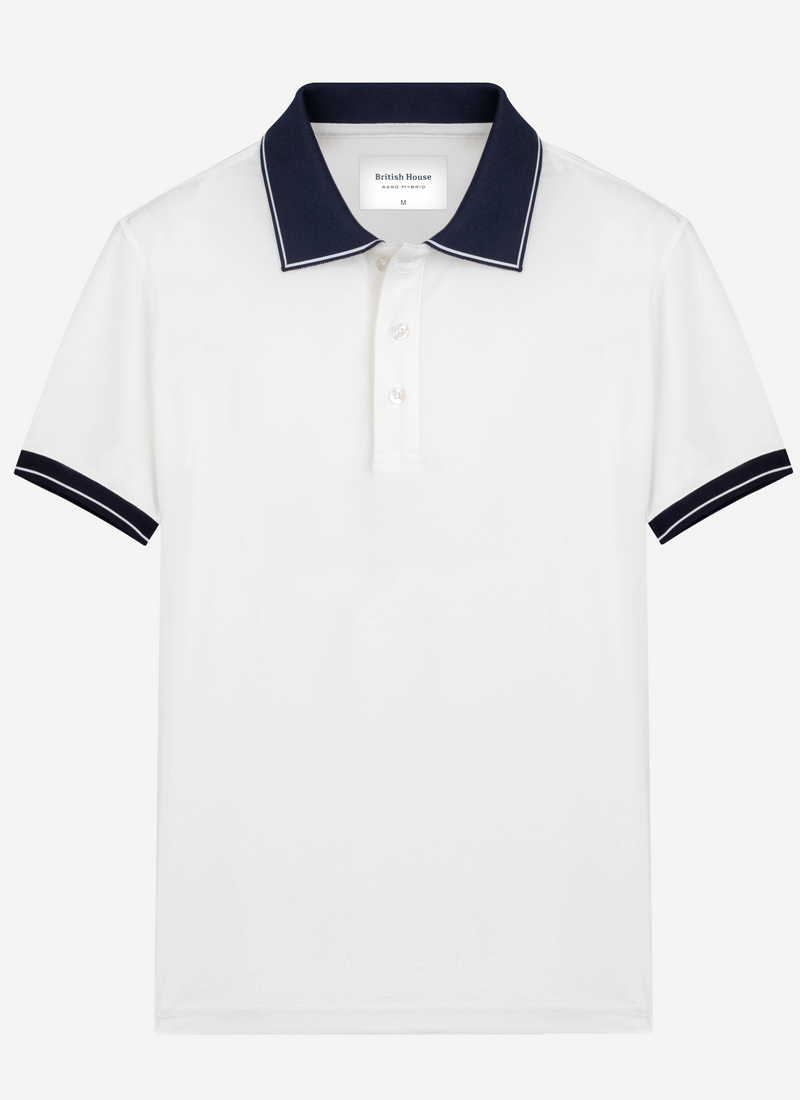 Cloud White Aero-Hybrid Polo Shirt