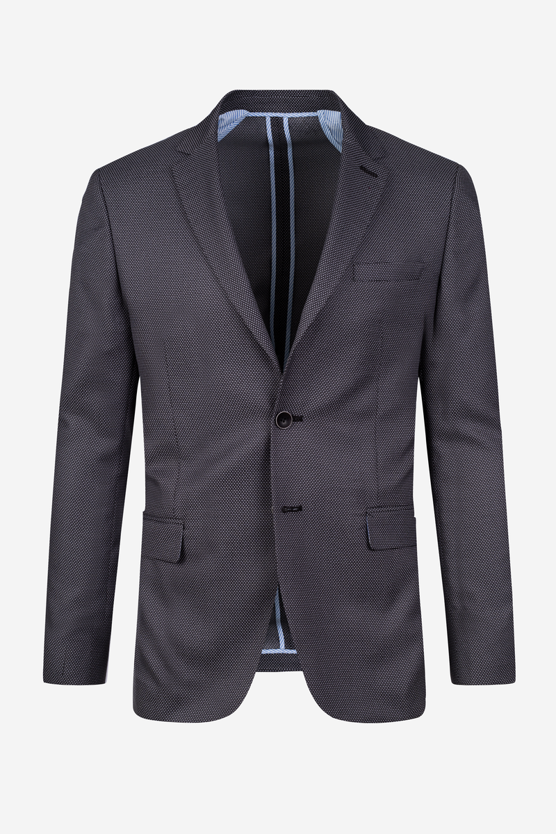 Contemporary Fit Cadet Gray Dotted Blazer