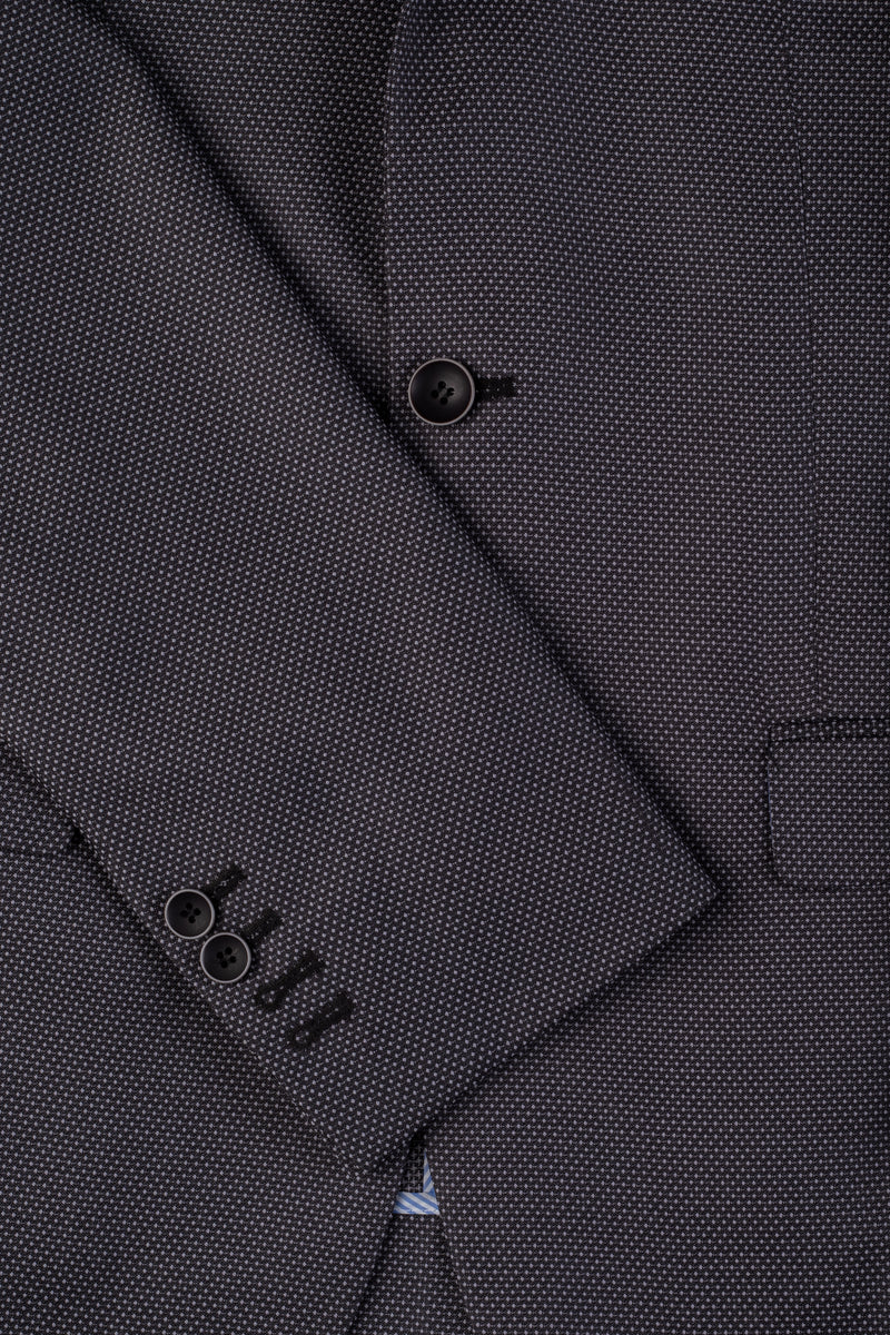 Contemporary Fit Cadet Gray Dotted Blazer