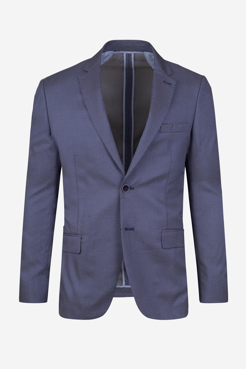 Contemporary Fit Slate Grey Dotted Blazer
