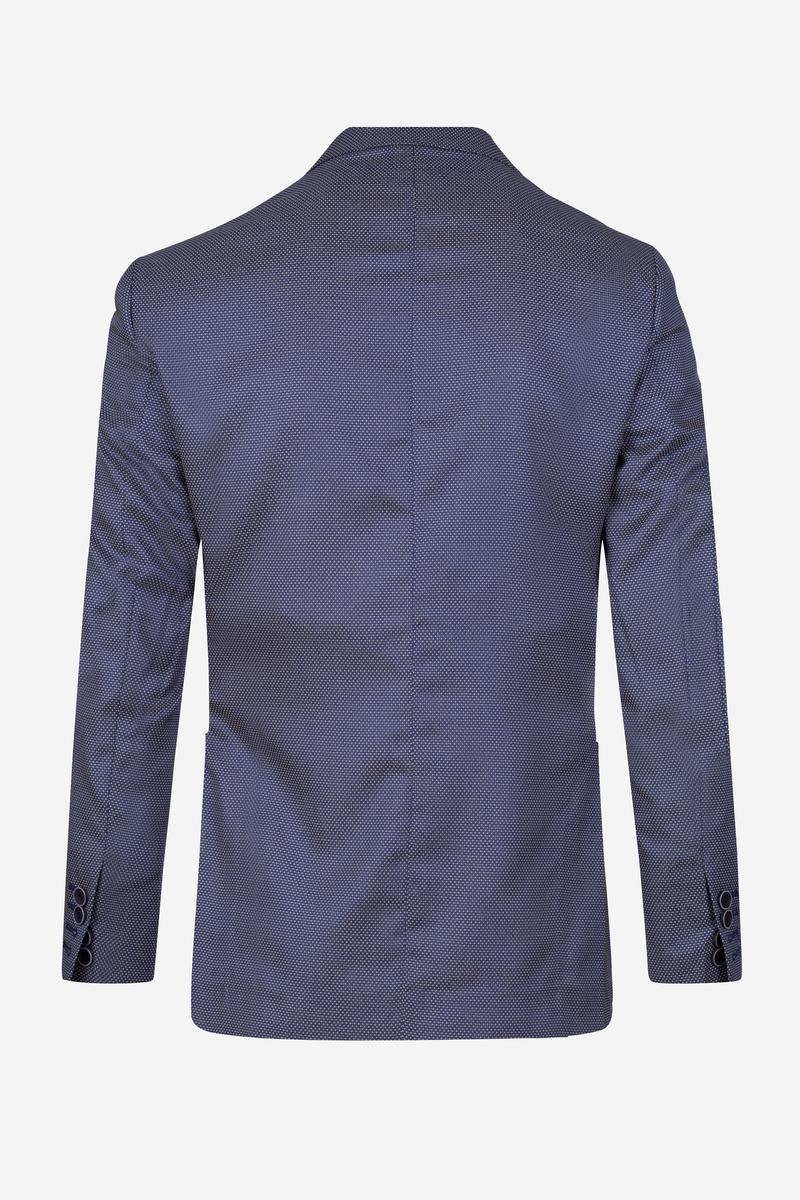 Contemporary Fit Slate Grey Dotted Blazer