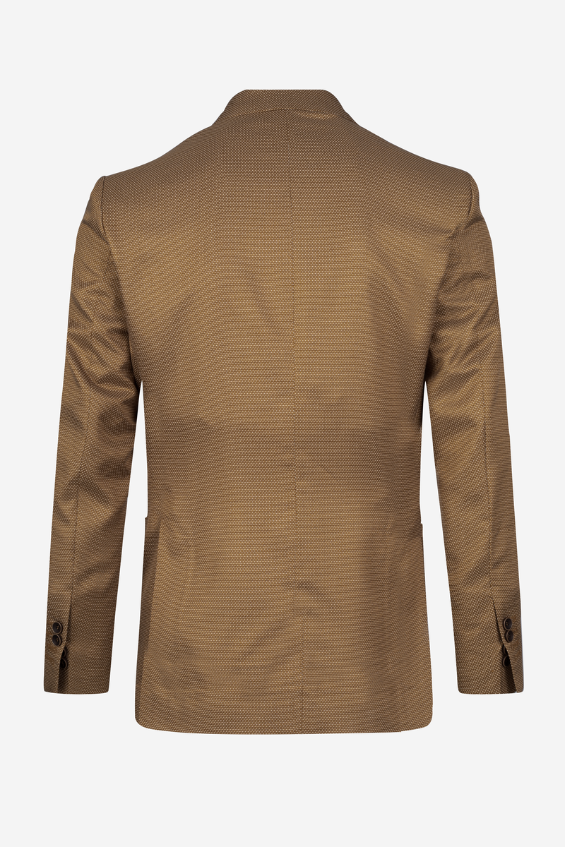 Contemporary Fit French Beige Dotted Blazer