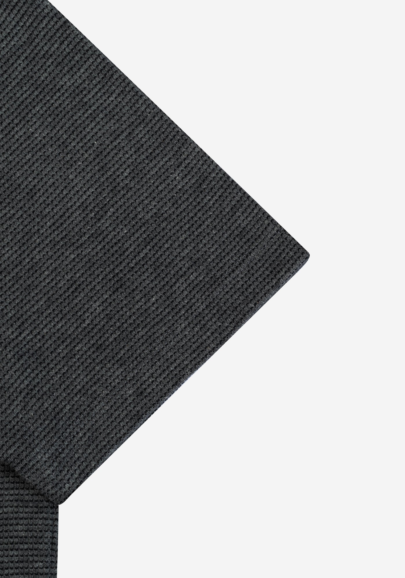 Jet Grey Cotton Waffle Polo Shirt