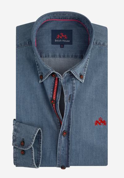 Mist Blue Selvedge Denim Shirt