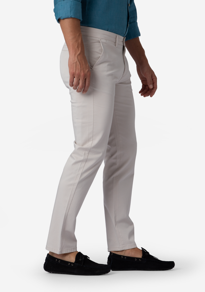 Contemporary Fit Off-White Gabardine