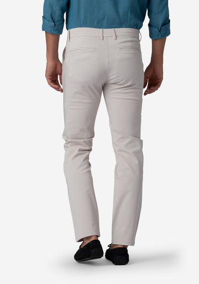 Contemporary Fit Off-White Gabardine