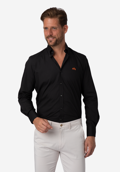 Dull Black Chambray Shirt